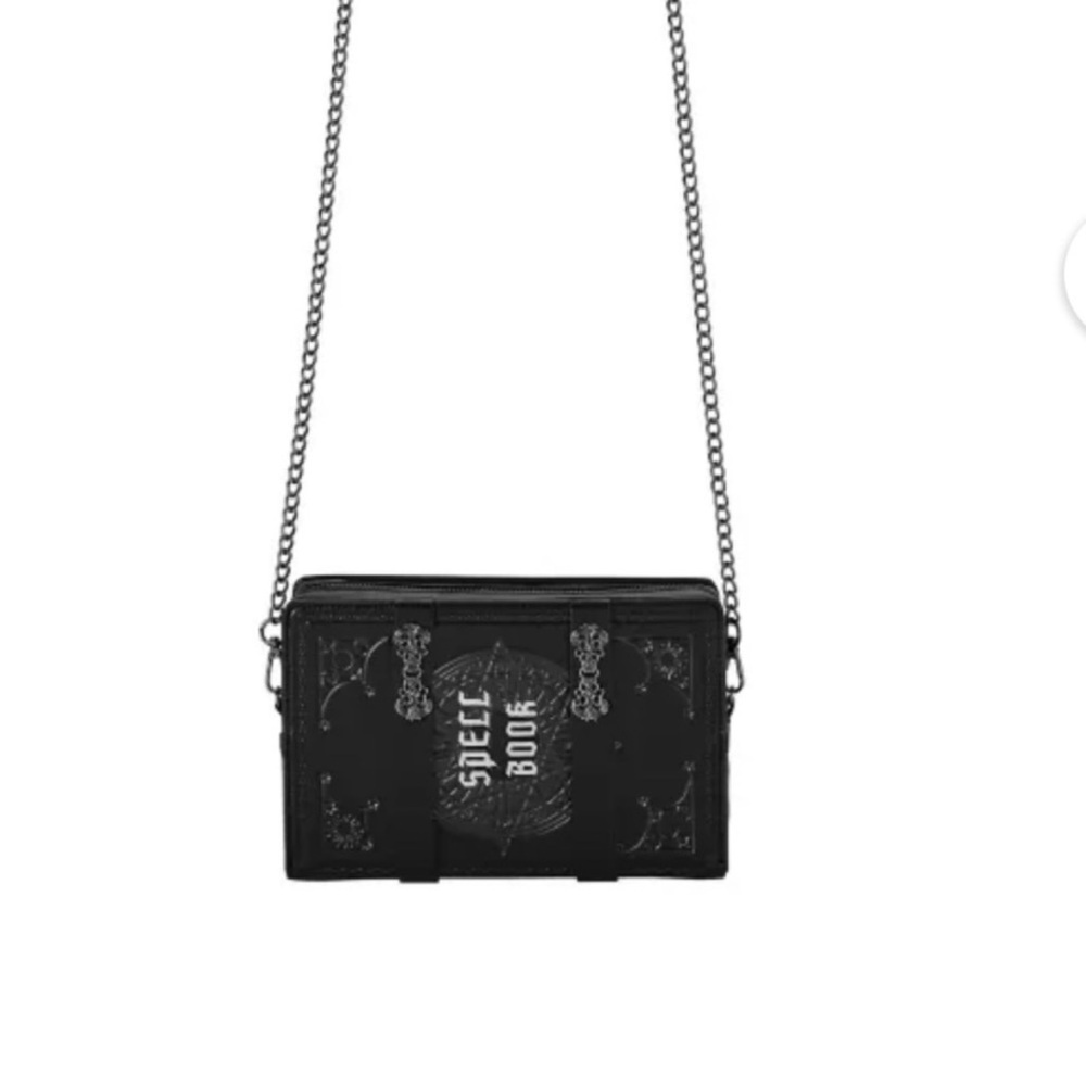 Black Spell Book Crossbody Bag